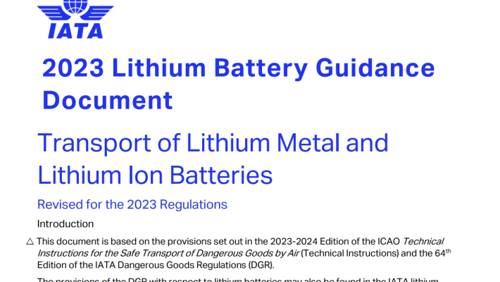 IATA 2023 Lithium Battery Guidance  Document free download